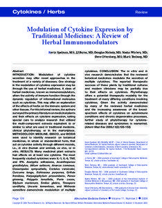 Cytokines / Herbs  Review