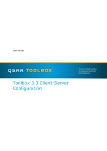 User manual  Toolbox 3.3 Client-Server Configuration Quick configuration guide