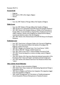 International relations / Politics of Bulgaria / Europe / Otto-von-Guericke University Magdeburg / Bulgaria / European Parliament / Ivaylo Kalfin / Andrey Kovatchev / MEPs for Bulgaria 2009–2014 / MEPs for Bulgaria 2007–2009 / Rumiana Jeleva