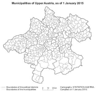 Municipalities of Upper Austria, as of 1 January[removed]Boundaries of the political districts Boundaries of the municipalities  0