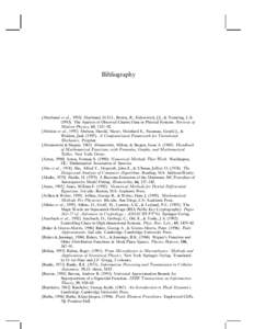 Bibliography  [Abarbanel et al., 1993] Abarbanel, H.D.I., Brown, R., Sidorowich, J.J., & Tsimring, L.S[removed]The Analysis of Observed Chaotic Data in Physical Systems. Reviews of Modern Physics, 65, 1331–92. [Abelso