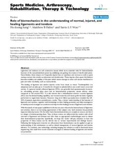 Sports Medicine, Arthroscopy, Rehabilitation, Therapy & Technology BioMed Central  Open Access