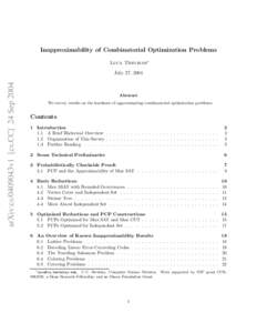 Computational complexity theory / Theory of computation / Complexity classes / NP-complete problems / Mathematical optimization / NP-hard problems / MAX-3SAT / NP / Approximation algorithm / Probabilistically checkable proof / PCP theorem / APX