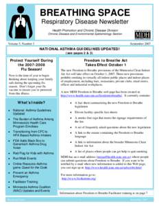 Breathing Space Respiratory Disease Newsletter