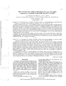 Effects of forest clear-cutting on abundances of oxygen and organic compounds in a mountain stream of the Marmot Creek basin