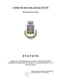 COMUNE DI COLLESALVETTI (Provincia di Livorno)