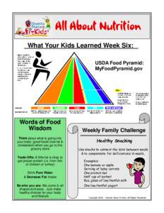 What Your Kids Learned Week Six: USDA Food Pyramid: MyFoodPyramid.gov Words of Food Wisdom