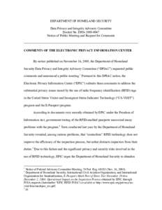 Radio-frequency identification / Ubiquitous computing / Government / Automatic identification and data capture / Security / Humancomputer interaction / Passports / Biometrics / Biometric passport / United States passport / United States Department of Homeland Security / Contactless smart card
