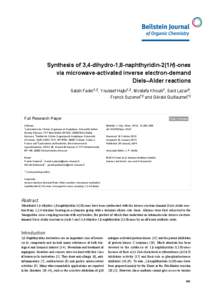 Synthesis of 3,4-dihydro-1,8-naphthyridin-2(1H)-ones via microwave-activated inverse electron-demand Diels–Alder reactions