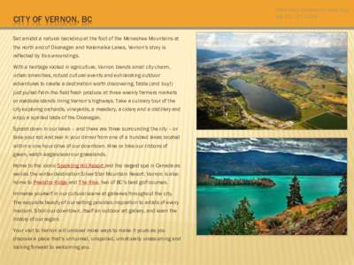 Kalamalka Lake / Kelowna / Vernon /  British Columbia / Penticton / Populus / Seed orchard / Vernon Township /  New Jersey / Okanagan / Geography of British Columbia / Geography of Canada