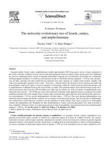 The molecular evolutionary tree of lizards, snakes, and amphisbaenians