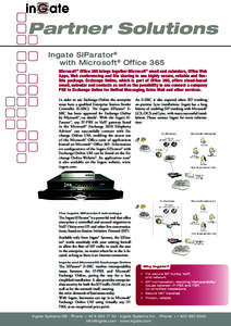 Videotelephony / Voice over IP / Session border controller / Ingate Systems / SIP Trunking / Session Initiation Protocol / Internet telephony service provider / Ingate / SIP connection / Telephony / Electronic engineering / Electronics