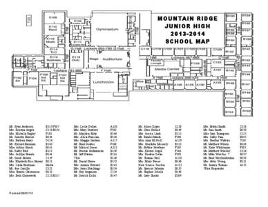 MOUNTAIN RIDGE JUNIOR HIGH[removed]SCHOOL MAP  Mr. Ryan Andersen