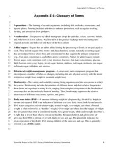 Appendix E-5: Glossary of Terms  1 Appendix E-5: Glossary of Terms