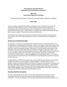 Bureau of Land Management / Wyoming / Hydraulic fracturing in the United States / Wyoming Outdoor Council / Environment of the United States / United States / Hydraulic fracturing