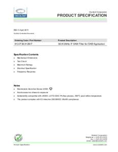 Oscilent Corporation  PRODUCT SPECIFICATION REV O April 2011 Oscilent Controlled Document