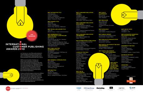 Best automotive title Audi magazine Audi UK / Northstar Highly Commended Zoom-Zoom / Mazda / Redwood dream / Honda UK / River