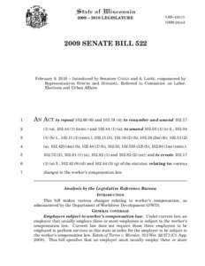 2009 − 2010 LEGISLATURE  LRB−[removed]GMM:jld:md[removed]SENATE BILL 522