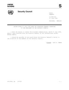 UNITED NATIONS S Security Council Distr.