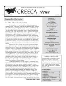 FebruaryCREECA News • 1 Center for Russia, East Europe, and Central Asia  February 2001