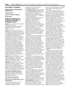 [removed]Federal Register / Vol. 70, No[removed]Tuesday, September 6, [removed]Rules and Regulations DEPARTMENT OF COMMERCE National Oceanic and Atmospheric