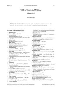 Bijlage D  TUGboat , Table of Contents 217
