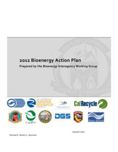 2012 Bioenergy Action Plan Prepared by the Bioenergy Interagency Working Group AUGUST 2012 Edmund G. Brown Jr., Governor