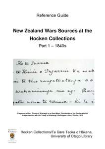 Microsoft Word - NZ_Wars_1840s_Guide