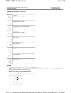 1999 F[removed]Workshop Manual  SECTION 205-02B: Rear Drive Axle/Differential — Ford 9.75-Inch Ring Gear DISASSEMBLY AND ASSEMBLY  Page 1 of 7