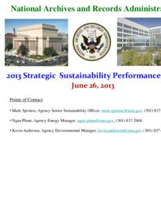 2013 Strategic Sustainability Performance Plan