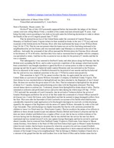 Southern Campaign American Revolution Pension Statements & Rosters Pension Application of Moses Fritter S1201 Transcribed and annotated by C. Leon Harris. VA