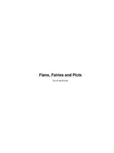 Fians, Fairies and Picts David MacRitchie