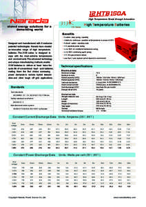 High Temperature Break through Innovation  stored energy solutions for a demanding world  High Temperature Batteries