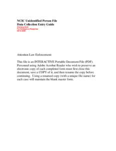 National Crime Information Center / Disability / Orthotics / Chair / Criminal Justice Information Services Division / Fingerprint / Brace position / Medicine / Criminal records / Federal Bureau of Investigation