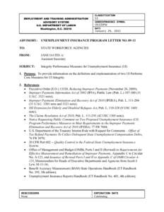 Unemployment benefits / Socioeconomics / Government / OMB Circular A-123 / Improper Payments Elimination and Recovery Act / Income tax in the United States / Unemployment / Economics / Social programs / Labour law / Social security