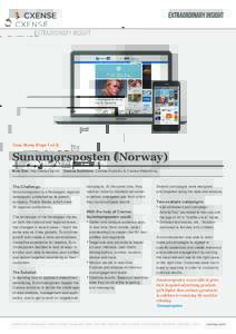 Case Study (Page 1 of 2)  Sunnmørsposten (Norway) Main Site: http://www.smp.no  Cxense Solutions: Cxense Analytics & Cxense Advertising