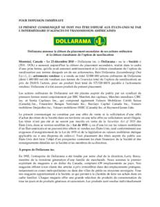 Microsoft Word - #[removed]v2-Dollarama - Project Bruins - Press release re Closing _French_ _2_.DOC