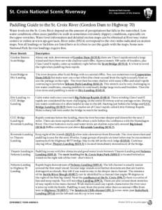 Wild and Scenic Rivers of the United States / St. Croix River / Saint Croix National Scenic Riverway / Kettle River / St. Croix Falls /  Wisconsin / Snake River / St. Croix / International Scale of River Difficulty / Geography of the United States / Geography of Minnesota / Wisconsin