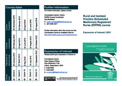 RIPRN expression of interest | Cunningham Centre