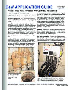 G & W APPLICATION GUIDE  Number: AG14 August, 2006  Subject: Three Phase Protection - Oil Fuse Cutout Replacement