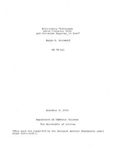 Programming Techniques Using Character Sets and Character Mappings in Icon* Ralph E. Griswold  TR 78-15a