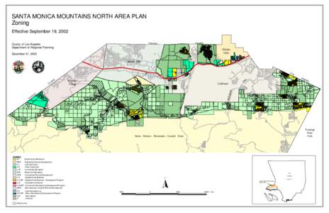 SANTA MONICA MOUNTAINS NORTH AREA PLAN Zoning Effective September 19, 2002 County  Ventura