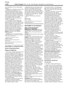 [removed]Federal Register / Vol. 75, No[removed]Tuesday, November 30, [removed]Notices Cars: Installation of a tire information placard.