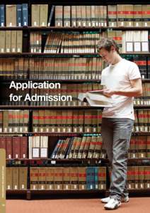 Application for Admission APPLICATION FOR ADMISSIONS  53