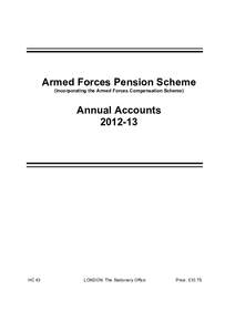 Armed Forces Pension Scheme  Accounts[removed]Incorporating the Armed Forces Compensation Scheme