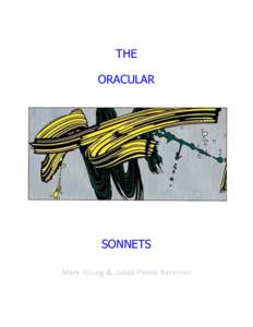 THE ORACULAR SONNETS Mark Young & Jukka-Pekka Kervinen