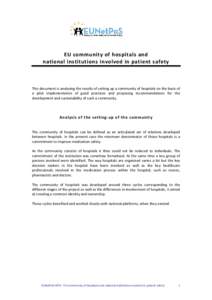 Microsoft Word - EUNetPaS WP4_Guidelines for a community of hospitals draft 4
