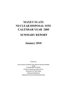 One thousand-four hundred and eighty five (1,485) water samples were collected during 1996 in the environment surrounding Maxey Flats Nuclear Disposal Site (MFNDS) to a distance of 4