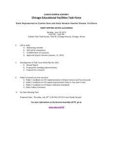 Chicago Educational Facilities Task Force Agenda - June 18, 2012