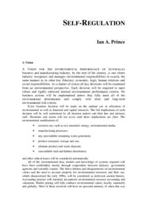 Self-regulation (in: Environmental crime : proceedings of a conference held 1-3 September 1993, Hobart)